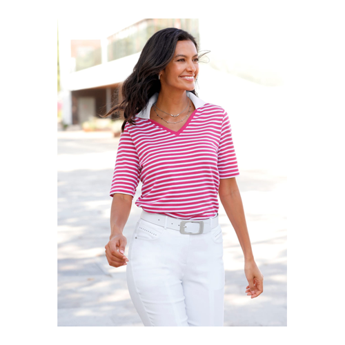 Bild von Sportives Casual Looks Poloshirt im Ringel-Dessin