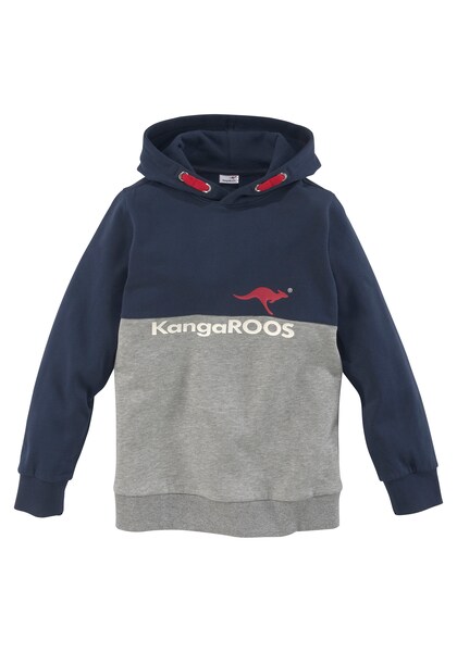Bild von KangaROOS Kapuzensweatshirt »Colorblocking«, Langarm, mehrfarbig, mit Logodruck, aus Baumwolle