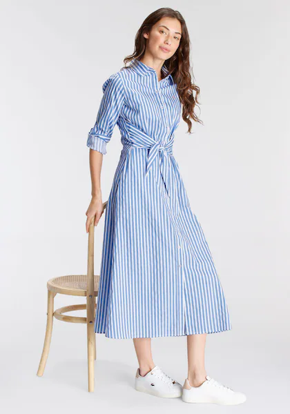 Bild von DELMAO Blusenkleid, festliche Anlässe, lang, klassisch und seriös, aus Baumwolle