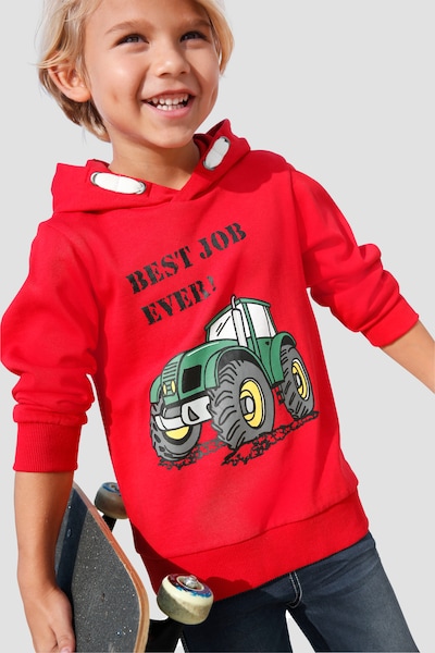 Bild von KIDSWORLD Kapuzensweatshirt BEST JOB EVER! lange Ärmel, Basic-Passform, mit Druck, für kältere Tage