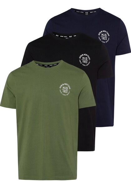 Bild von H.I.S T-Shirt, schmal geschnitten, bedrucktes Design, aus 100% Baumwolle