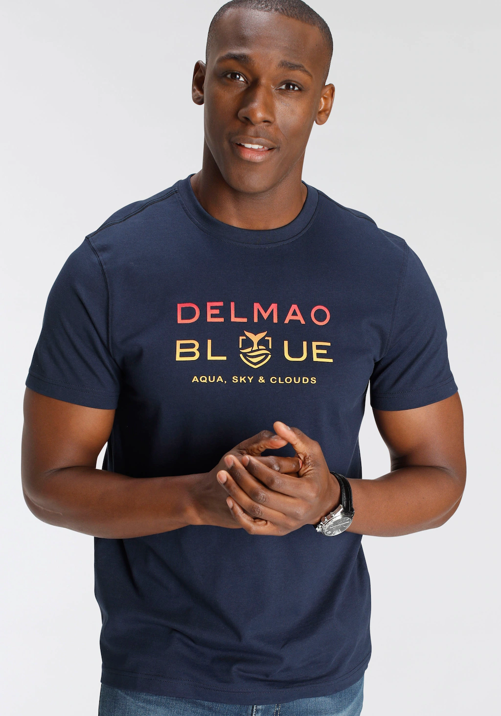 Bild von DELMAO T-Shirt, Kurzarm, bedruckt, Rundhals, aus 100% Baumwolle