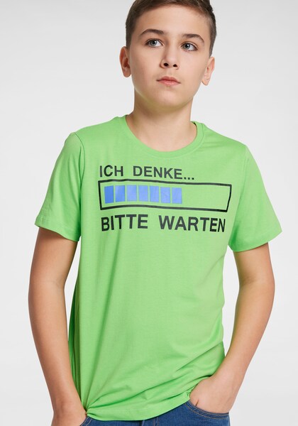 Bild von KIDSWORLD T-Shirt »ICH DENKE...BITTE WARTEN«, Kurzarm, Basic Passform, mit trendigem Aufdruck