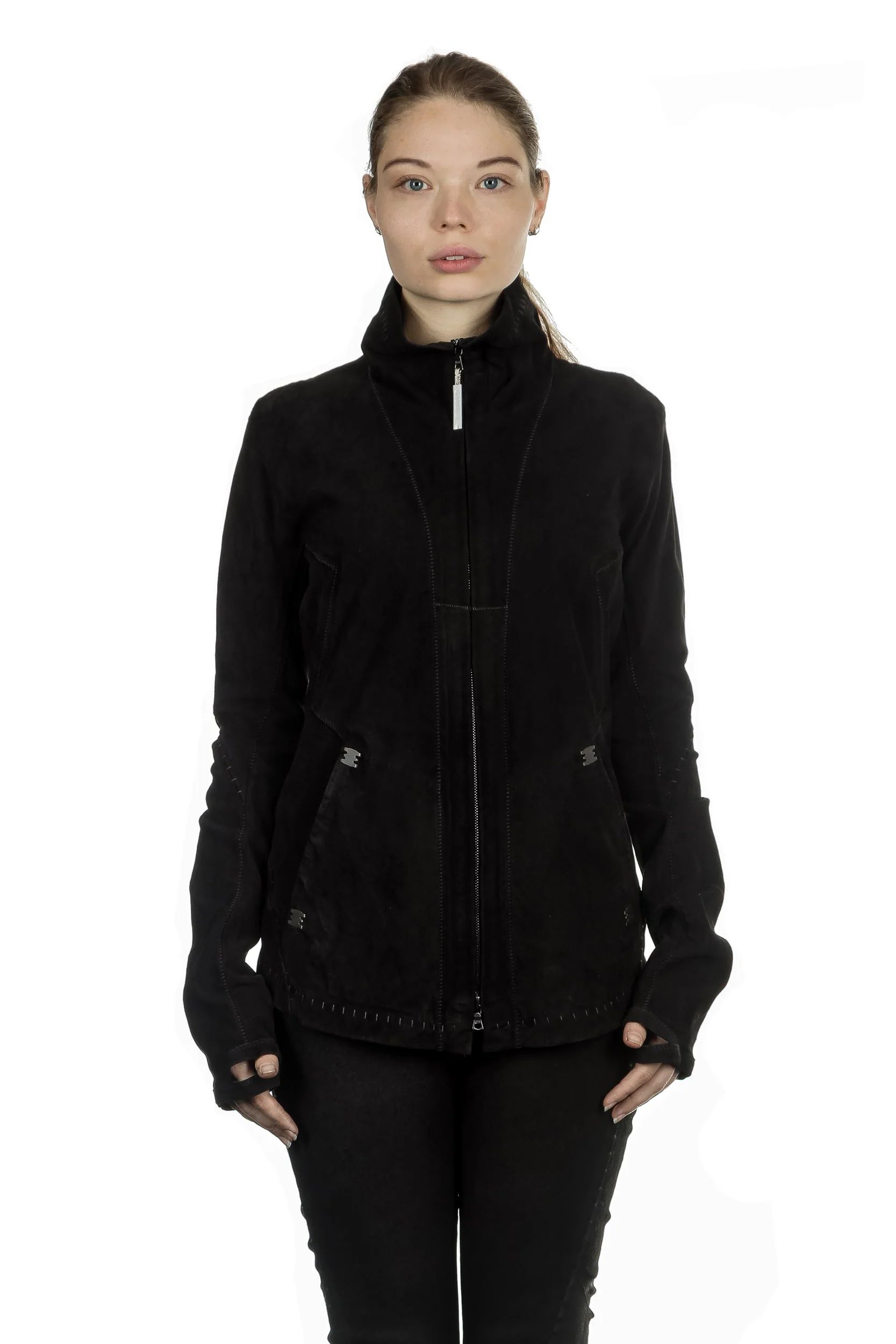 Bild von Isaac Sellam Damen Leder Jacke schwarz