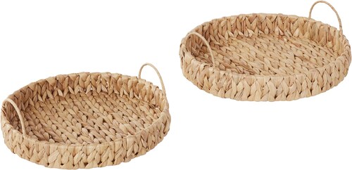 Bild von OTTO products Dekotablett »Leeann«, (Set, 2 St.), aus Wasserhyacinthe
