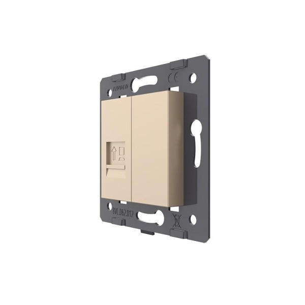 Bild von 1-faches Netzwerk Modul CAT5e Gold VL-C7-1C-13 LIVOLO