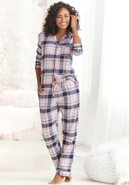 Bild von H.I.S Pyjama, (Set, 2 tlg.), aus Flanell mit Allover-Karomuster