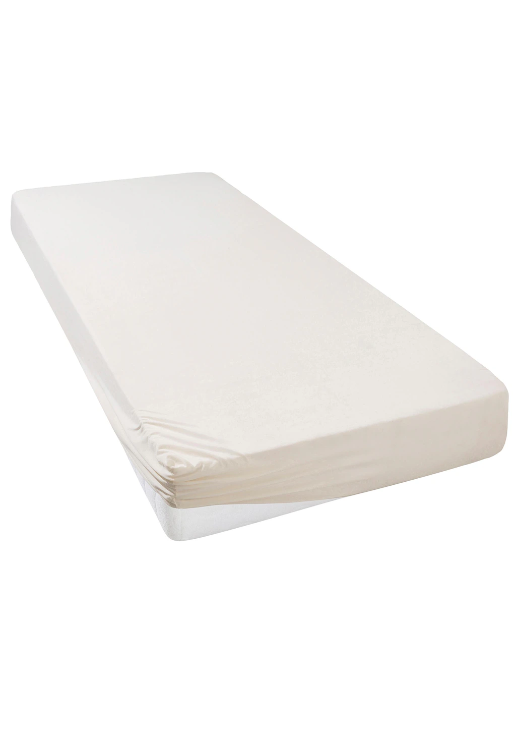 Bild von my home Spannbettlaken "Strawberry Edel Jersey, Premium Qualität in 115 g/m², mit Gummizug, 50% Baumwolle 50% Polyester, nachhaltig, unterstützt die Initiative Cotton made in Africa, bügelfrei, trocknergeeignet