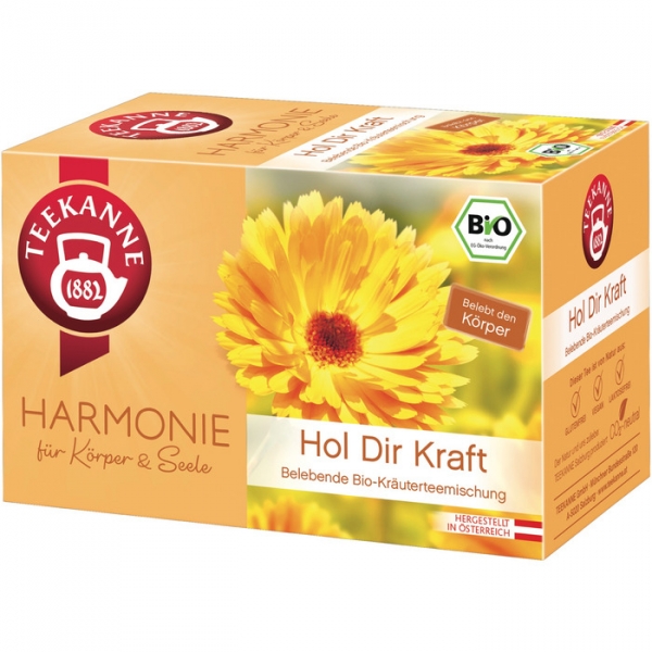 Bild von TEEKANNE Bio Harmonie für Körper & Seele - Hol dir Kraft (20 Doppelkammerbeutel)