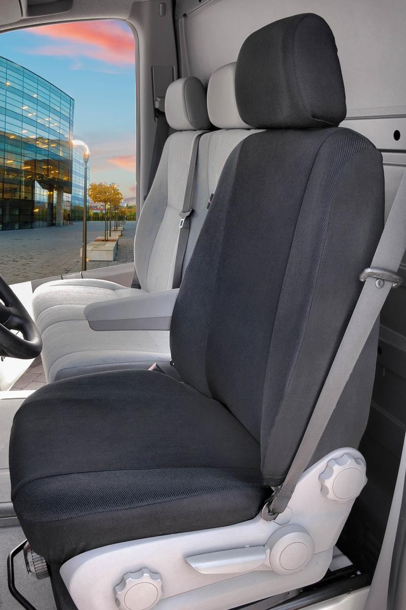 Bild von WALSER 10504 Sitzschonbezug anthrazit Polyester vorne VOLKSWAGEN: TRANSPORTER 4 Bus, Transporter 5, Golf 4, SKODA: Octavia 3 Combi, Fabia 1 Combi
