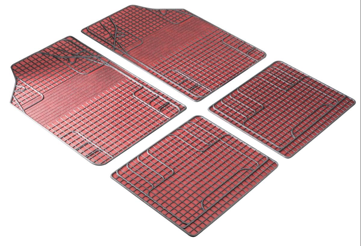 Bild von WALSER New Style 28055 Fußmattensatz Autofußmatten PVC vorne und hinten 4 schwarz, Rot Universelle passform