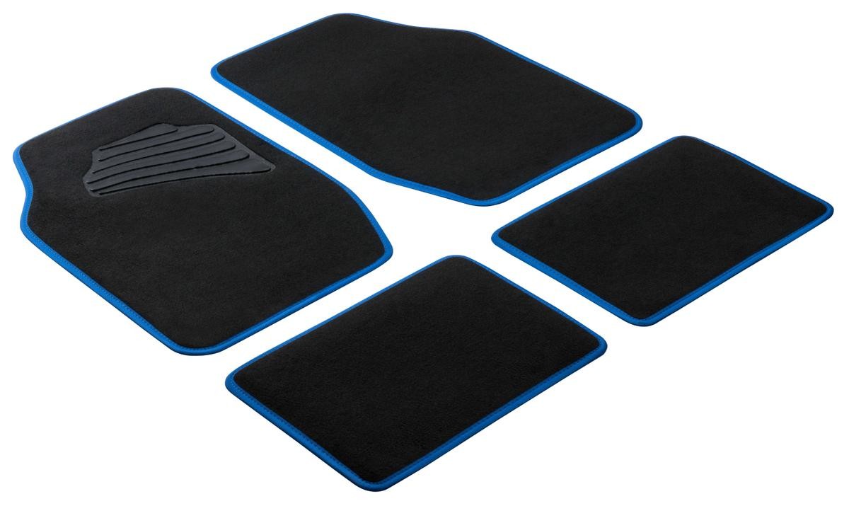 Bild von WALSER Matrix 29023 Fußmattensatz Autofußmatten PP (Polypropylen) vorne und hinten 4 schwarz, Blau Universelle passform 66.5 x 43.5, 33 x 42.5