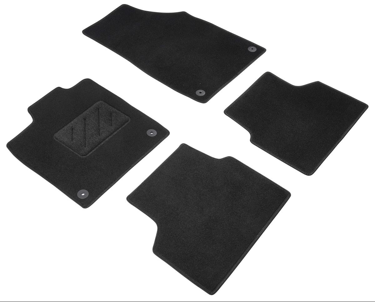 Bild von WALSER Standart 80804 Fußmattensatz Autofußmatten Polyester, PP (Polypropylen) vorne und hinten anthrazit/schwarz Maßgefertigt