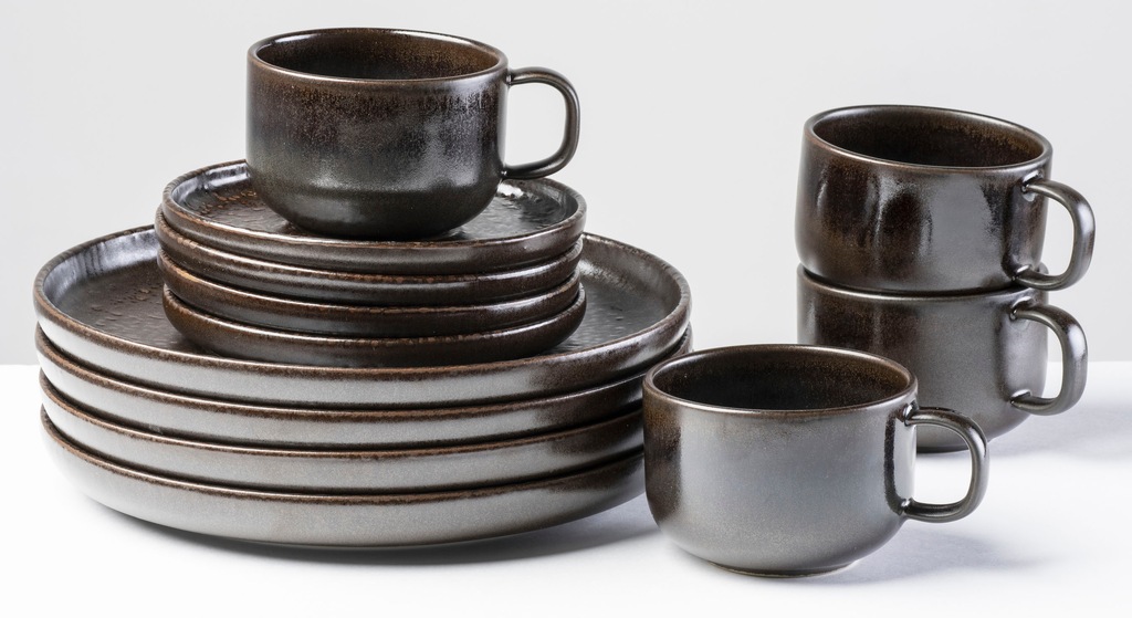 Bild von Gipfelstück Kaffeeservice Glockenklang (12-tlg), 4 Personen, Steinzeug, Scandi-Style, jedes Stück ein Unikat, 12 Teile, für 4 Personen