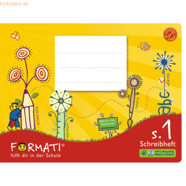 Bild von 2 x Formati Schreibheft A5 quer Lineatur S.1 9/9/9mm liniert 20 Blatt