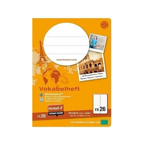 Bild von Ursus Vokabelheft OE Recycling Lineatur 26 liniert DIN A5 ohne Rand
