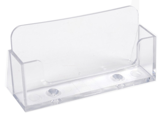 Bild von Exacompta 71058D Visitenkartenhalter Exacyrl aus robustem Acryl gefertigt aus einem Guss kristall ideal für Schreibtisch und Büro Verkaufsbüro Visitenkarte Ständer