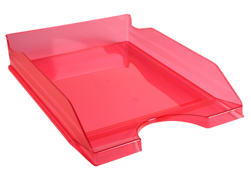 Bild von 10 x Exacompta Briefablage Ecotray Linicolor A4 transluzent himbeer
