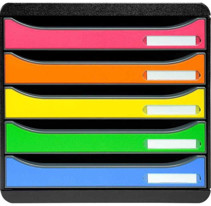 Bild von Exacompta Schubladenbox Big-Box Plus Iderama 5 Fächer harlekin