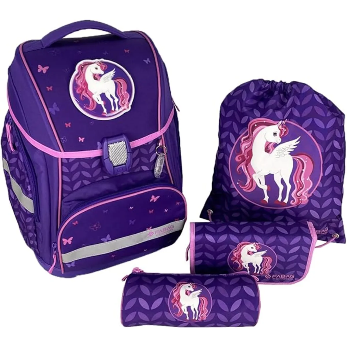 Bild von FABAG Unisex Schulranzen-Set 5-teilig Unicorn lila