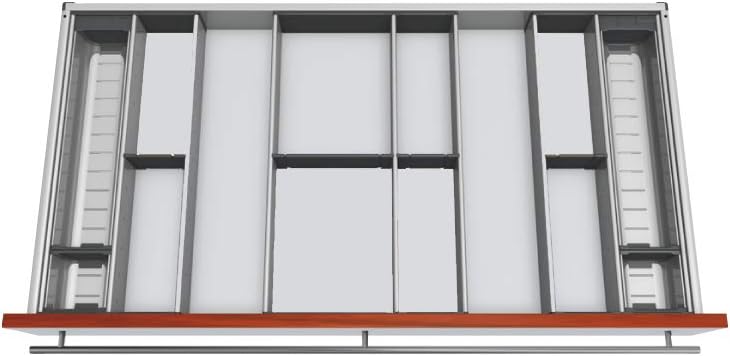 Bild von Blum Orga-Besteckeinsatz Facheinteilungs-Set KB 1000-1099mm, NL 500mm, grau, Besteckkasten, Grau
