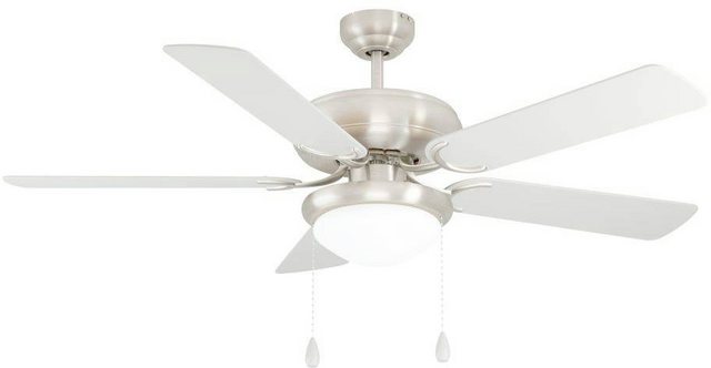 Bild von EGLO LED Deckenleuchte BALLINA Deckenventilator, Ventilatorfunktion, Leuchtmittel wechselbar, Deckenlampe, Ventilator mit Licht, Zugkette, Wendeflügel, Ø 132cm