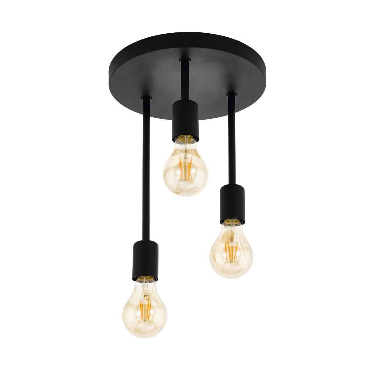 Bild von EGLO LED Deckenleuchte Wilmcote, Leuchtmittel exklusive, Industrial, Vintage, Retro aus Stahl, Küchenlampe, Flurlampe, E27