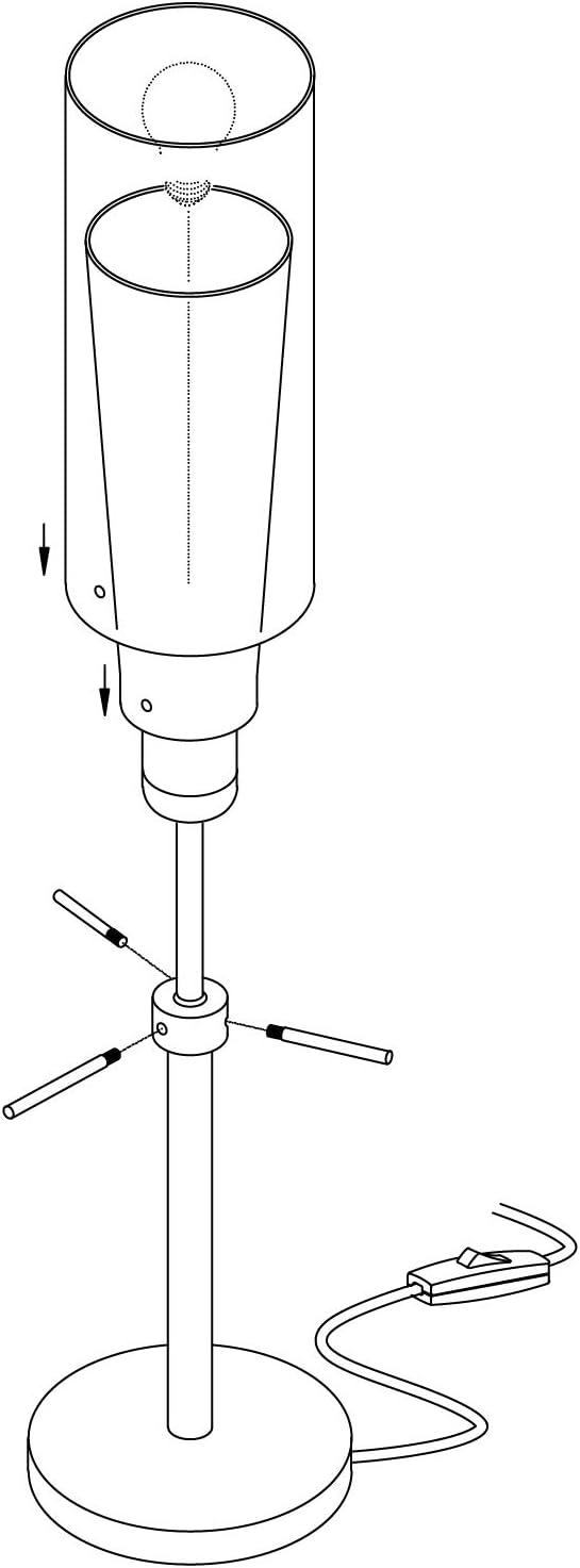 Bild von EGLO Pendellampe Pinto, 4 flammige Pendelleuchte, Material: Stahl, Farbe: Chrom, Glas: klar, opal matt, weiß, Fassung: E27