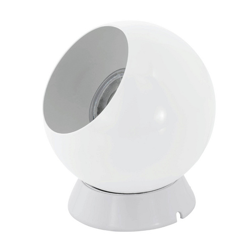 Bild von EGLO LED Tischlampe Petto 1, magnetische Tischleuchte, Wandlampe aus Metall, Wohnzimmerlampe in Weiß, Lampe mit Schalter, inkl. GU10 Leuchtmittel, warmweiß