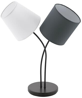Bild von EGLO LED Tischleuchte Almeida, Leuchtmittel exklusive, Tischleuchte, Nachttischlampe, Schwarz, anthrazit, weiß, E14, Schalter