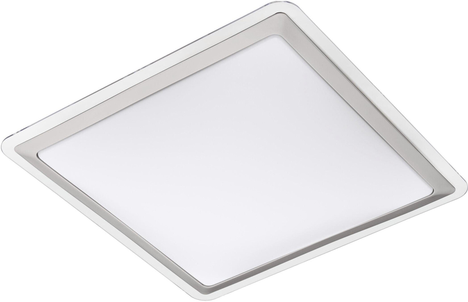 Bild von EGLO LED Deckenlampe Competa 1, 1 flammige Deckenleuchte, Material: Stahl und Kunststoff, Farbe: Nickel matt, weiß, Ø: 43 cm