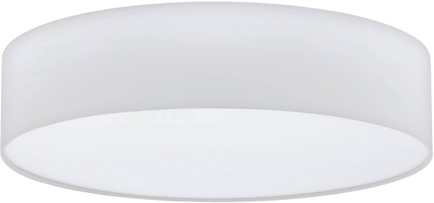 Bild von EGLO Deckenlampe Pasteri, 3 flammige Deckenleuchte Modern, Wohnzimmerlampe aus Textil und Kunststoff in Weiß, Flurlampe Decke mit E27 Fassung, Ø 57 cm