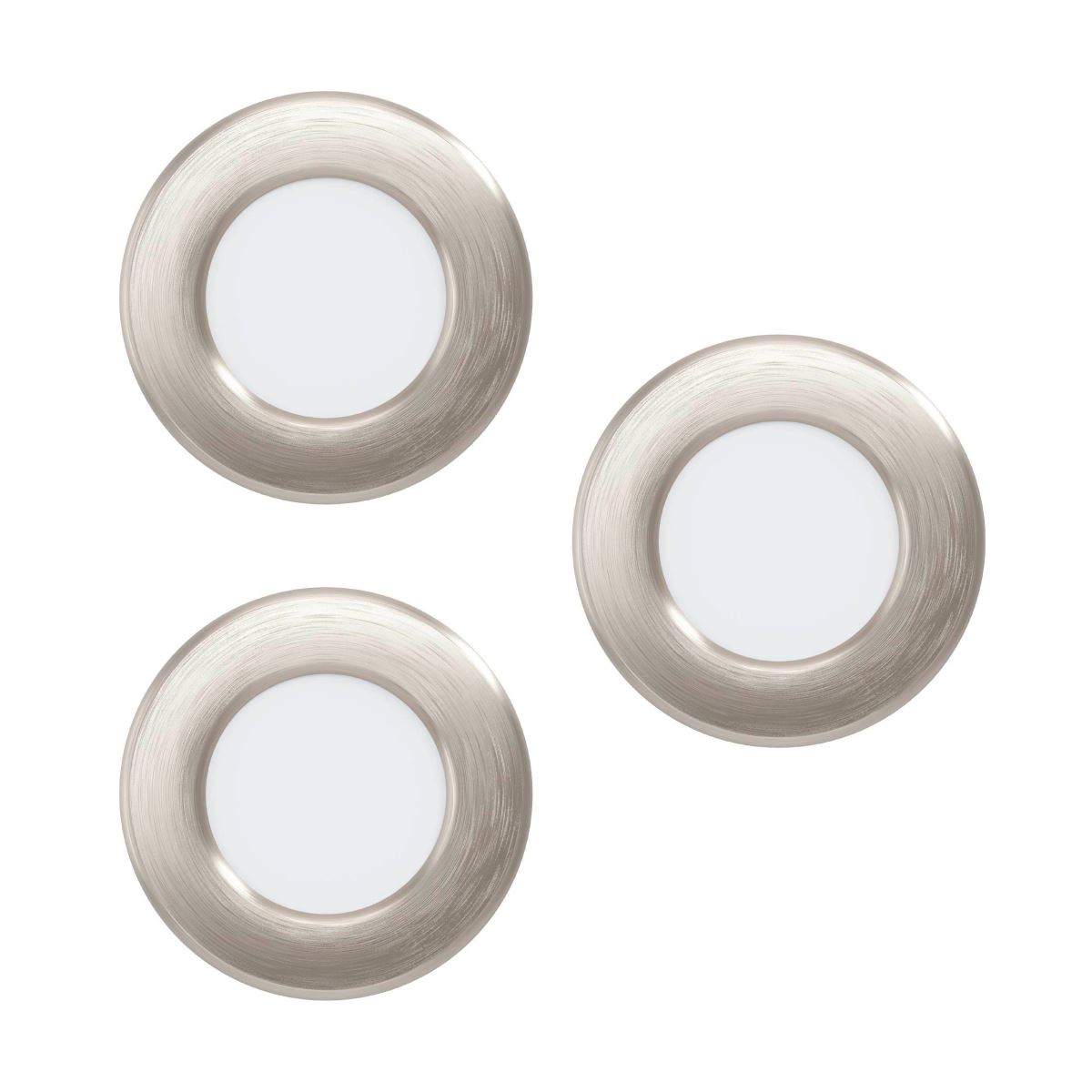 Bild von EGLO FUEVA 5 LED Einbauleuchte nickel-matt 3er Set rund 86mm 900lm 3000K