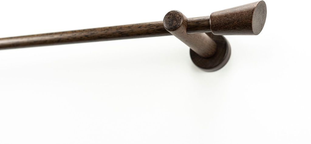 Bild von GARESA Gardinenstange MOLIS, Ø 20 mm, 1-läufig, Wunschmaßlänge, mit Bohren, verschraubt, Holz, Metall, Vorhanggarnitur, verlängerbar, Wandmontage, Keil, ohne Ringe