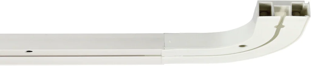 Bild von GARESA Gardinenschiene Kunststoffschiene CREDO, 1-läufig, Wunschmaßlänge, mit Bohren, verschraubt, Kunststoff, Kunststoffschiene 3-läufig seitlich mit Rundbögen, Deckenmontage
