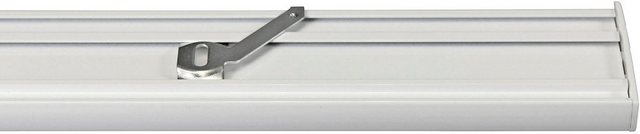 Bild von GARESA Gardinenschiene Flächenvorhangschiene SMART, 4-läufig, Wunschmaßlänge, mit Bohren, verschraubt, Aluminium, Kunststoff, Aluminiumschiene für Vorhänge mit Gleiter, verlängerbar, Decke