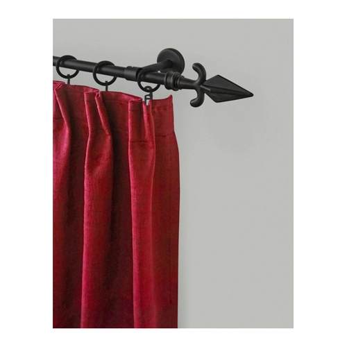 Bild von GARESA Gardinenstange RUSTIKA – Schwarz, L:110cm, Ø:16mm