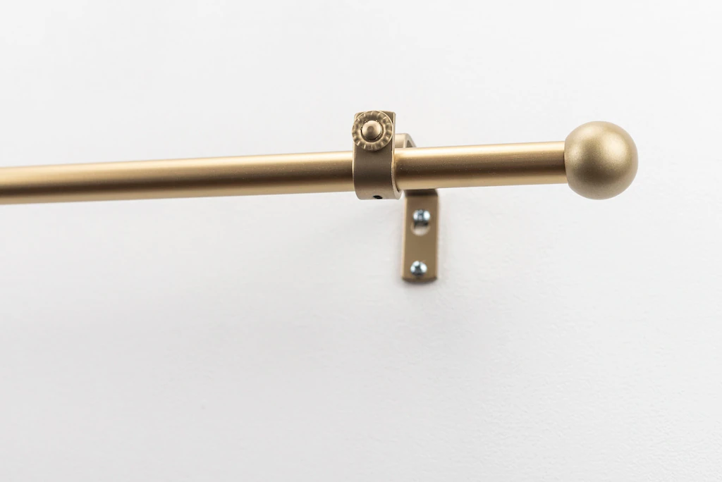 Bild von GARESA Gardinenstange BOLTI mit offenem Träger, Ø 16 mm, 1-läufig, Wunschmaßlänge, mit Bohren, verschraubt, Metall, Vorhanggarnitur, verlängerbar, Wandmontage, ohne Ringe