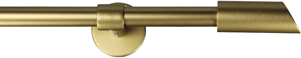 Bild von GARESA Gardinenstange ZYLI, Ø 16 mm, 1-läufig, Wunschmaßlänge, mit Bohren, verschraubt, Holz, Metall, Vorhanggarnitur, verlängerbar, Knopf abgeschrägt, ohne Ringe