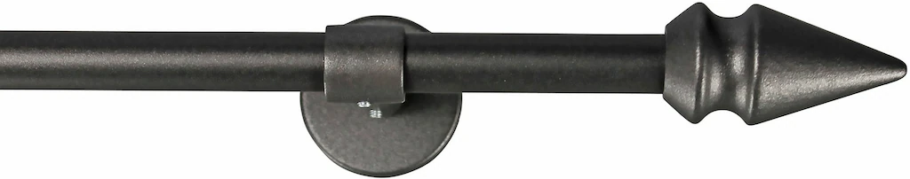 Bild von GARESA Gardinenstange SPYRNA, Ø 16 mm, 1-läufig, Wunschmaßlänge, mit Bohren, verschraubt, Holz, Metall, Vorhanggarnitur, verlängerbar, Spitze, ohne Ringe