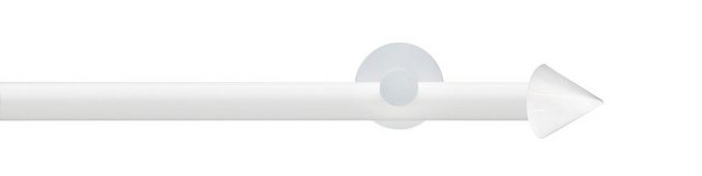Bild von GARESA Gardinenstange WHITE, Ø 20 mm, 2-läufig, Wunschmaßlänge, verschraubt, Eisen, Vorhanggarnitur, Innenlauf, verlängerbar, Wandmontage, Endknopf Spitze