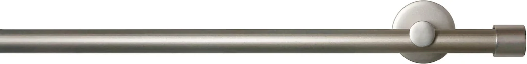 Bild von Gardinenstange GARESA "SEFRA", grau (nickelfarben), L:330cm Ø:16mm, Aluminium, Gardinenstangen, Vorhanggarnitur,Innenlaufgarnitur, verlängerbar, Endknopf Kappe