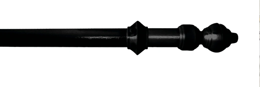 Bild von GARESA Gardinenstange STANDARD, Ø 28 mm, 1-läufig, Wunschmaßlänge, mit Bohren, verschraubt, Holz, Kunststoff, Vorhanggarnitur, Kunststoff, verlängerbar, mit Ringe/2 Lauf Gleiter