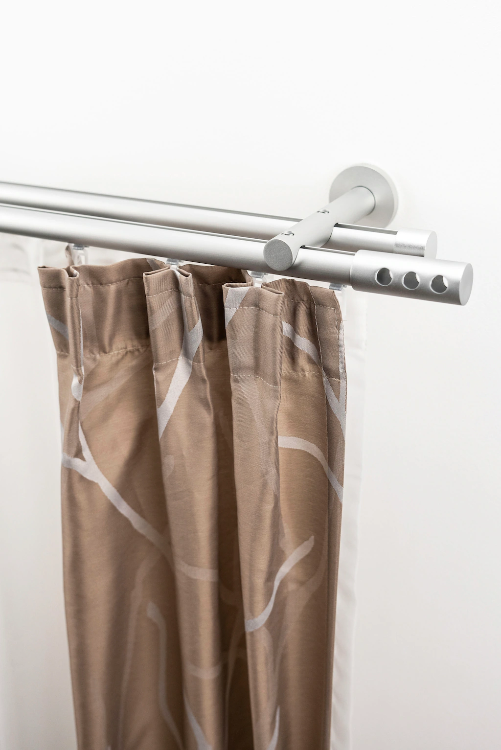 Bild von Gardinenstange GARESA "EASY", silber (silberfarben), B:67cm L:220cm Ø:20mm, Aluminium, Gardinenstangen