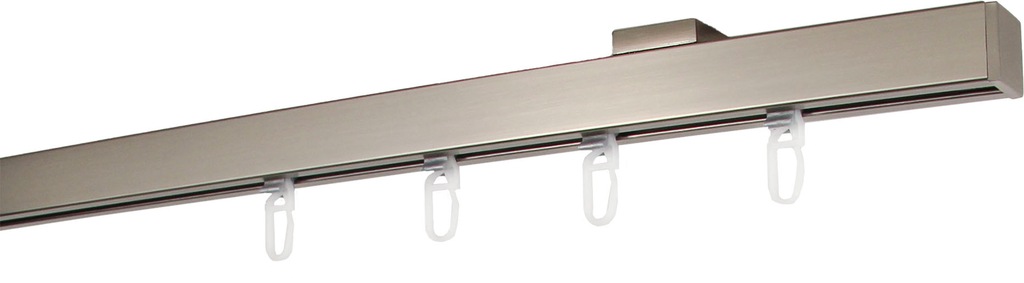 Bild von Gardinenstange GARESA "Nora", silber (edelstahlfarben), L:540cm Ø:20mm, Aluminium, Gardinenstangen, Vorhanggarnitur, einfache Montage an die Decke, verlängerbar, Kappe