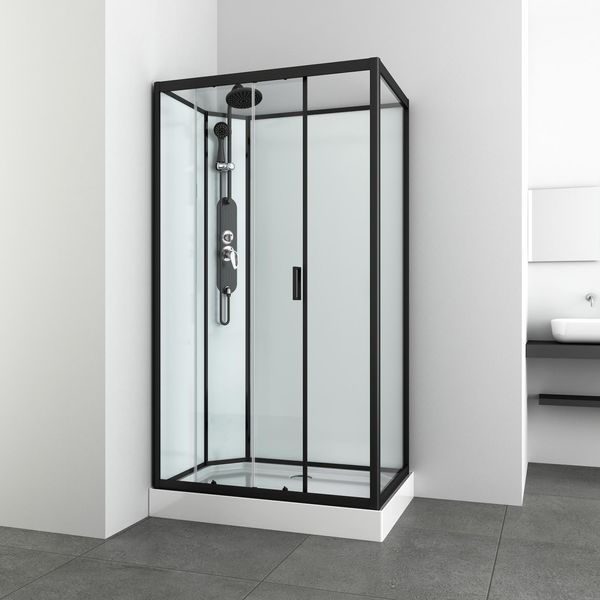 Bild von Sanotechnik Komplettdusche EPIC 3, Einscheibensicherheitsglas, 1-tlg., inkl. Brausetasse mit Siphon