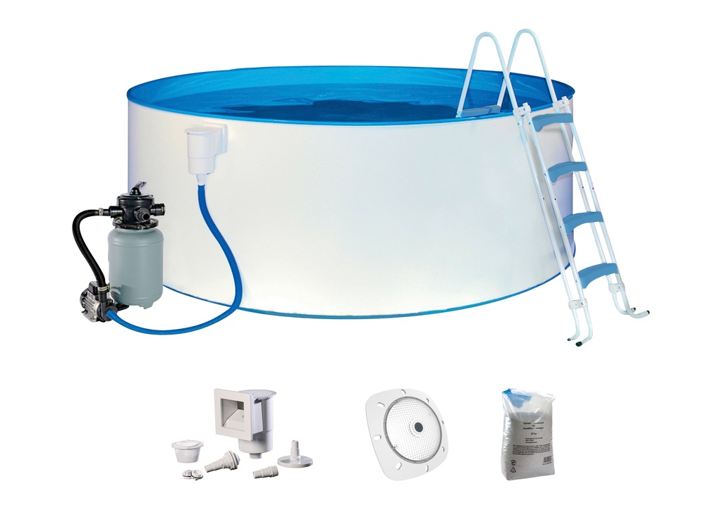 Bild von my POOL BWT Rundpool, (Set), Mit Stanzung in der Stahlwand für Einbauskimmer und Einlaufdüse
