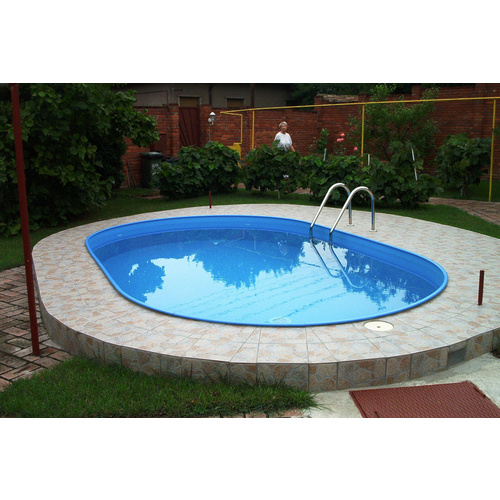 Bild von MYPOOL Ovalpool, weiß, BxHxL: 350 x 120 x 700 cm - blau