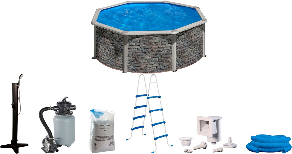 Bild von my POOL BWT Rundpool "ØxH: 300x120 cm", (Spar-Set, 6 tlg.), mit Solardusche