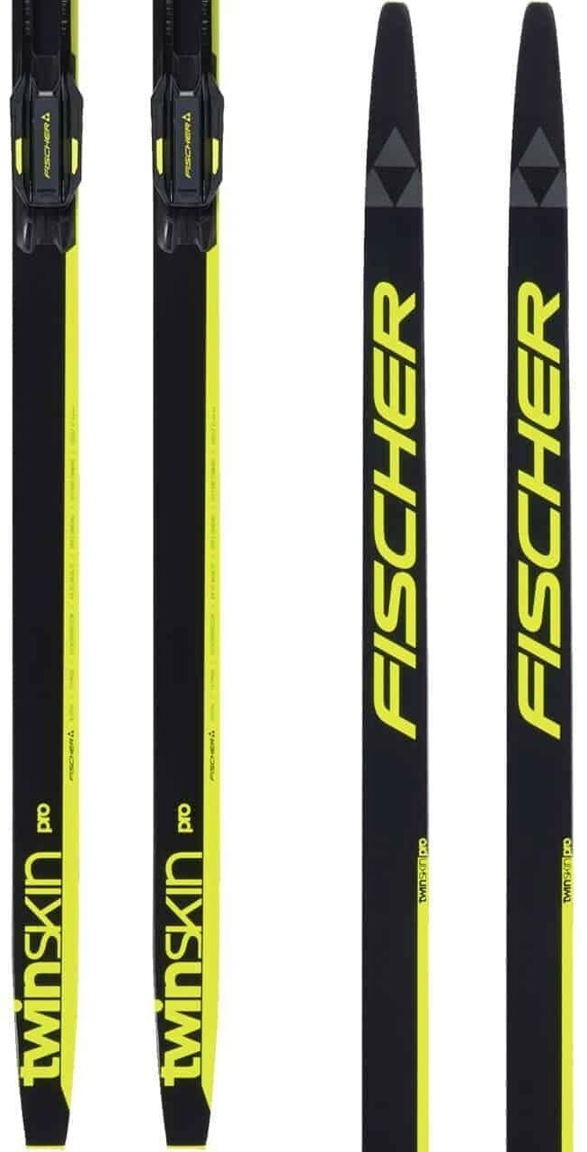 Bild von Fischer Twin Skin Pro Medium + Control Step-in Classic No-Wax Ski Set